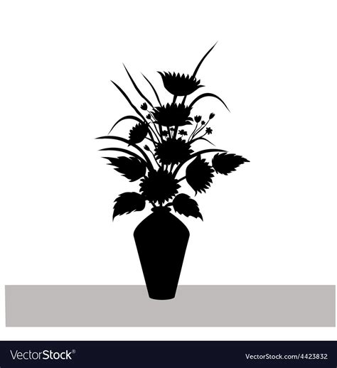 Download 710+ Sunflower Vase Silhouette